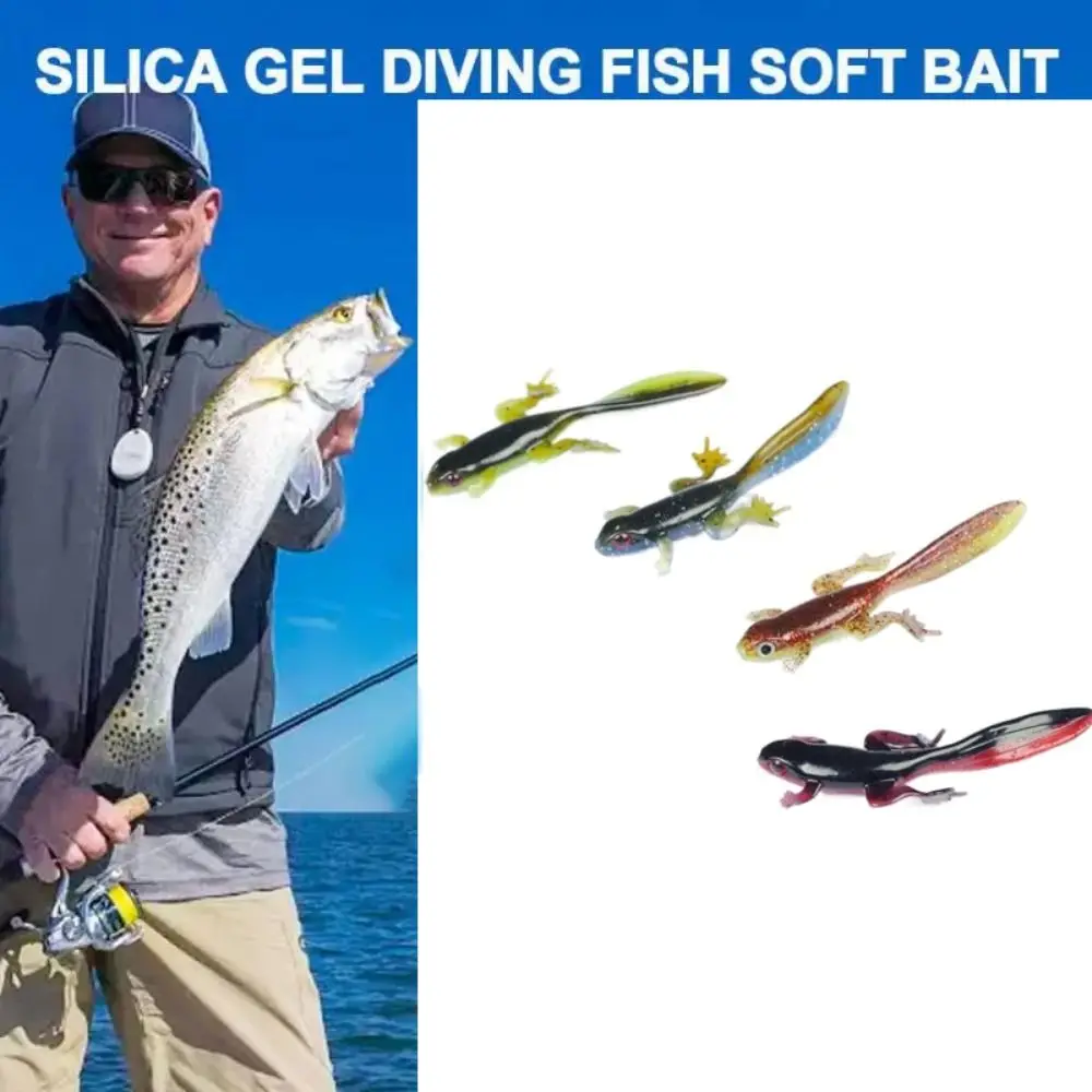 Señuelos blandos de pesca, herramienta de aparejos de pesca Bicolor de alta calidad, cebo Artificial de 3,8g, 1/10 piezas 8cm - imagen 5