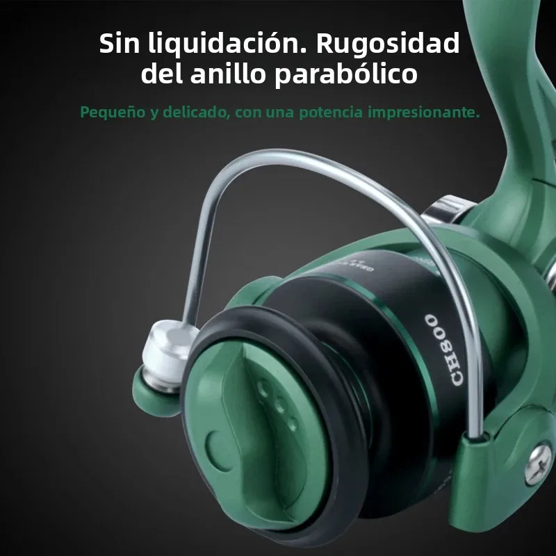 Carrete giratorio compacto Huidiao serie 500/800 Zero Play 3 + 1BB 5,2: 1 relación de engranaje carrete de pesca en hielo ligero 5KG/11LB arrastre potente - imagen 3