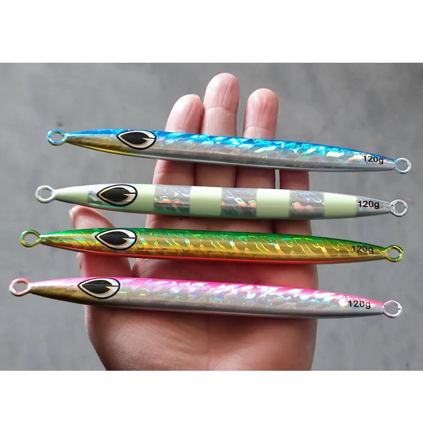 Señuelo de pesca de barco de arrastre de Metal, Jigging lento, velocidad de hundimiento, plantilla pesada de Metal Vertical, atún, pesca de aguas profundas, 1 Uds.