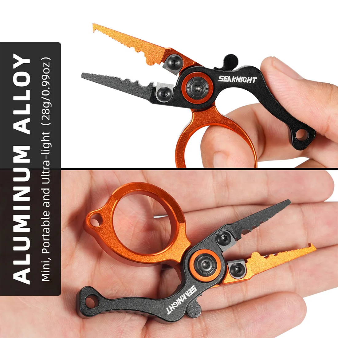 Alicates de pesca mini multiusos de aluminio con extractor de anzuelos - imagen 2
