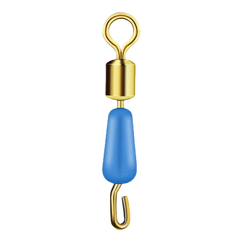 Gancho de pesca giratorio con rodamiento de bolas, abrazadera de silicona, conector rápido, accesorios de aparejos de pesca de carpa, 20 unids/lote - imagen 2