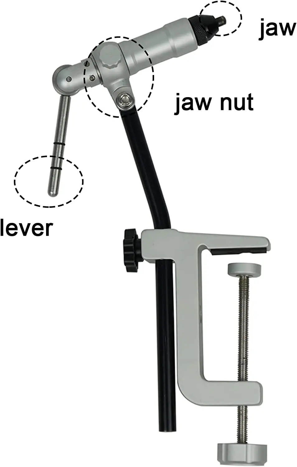 Eupheng Fly Tying Vise Jaws 360 Degree Rotation Adjustable Fly Tying Equipment Diy Fly Tying Lure Flies Make Tools - imagen 5