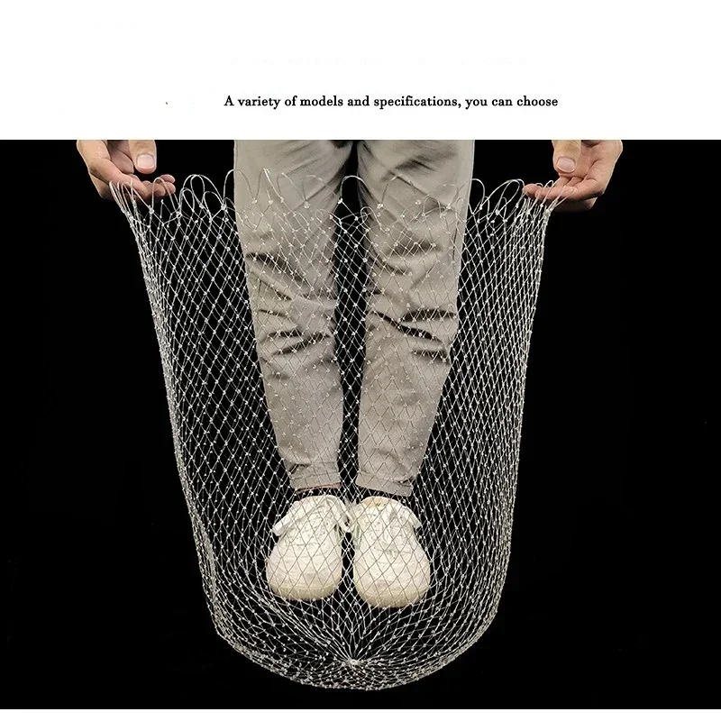 Red de nailon con orificio pequeño de diámetro, red de pesca portátil, herramientas de pesca con agujeros plegables, malla de 40/50/60cm para plantar - imagen 4