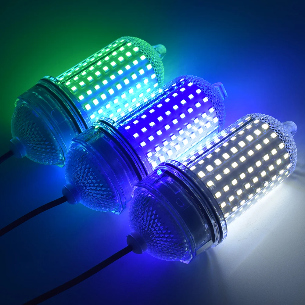 1 luz de pesca submarina de amplio alcance de 16W, luz LED fuerte para señuelos de aguas profundas, cable de conexión de 5 metros, 162 cuentas de luz - imagen 3