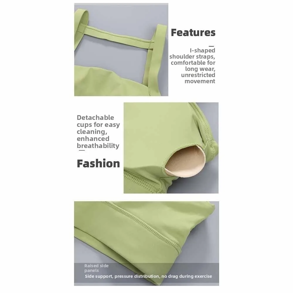 Sujetador deportivo con relleno extraíble para mujer, ropa interior de Yoga a prueba de golpes con agujeros en la espalda, Top corto cómodo para gimnasio con soporte de alto impacto - imagen 2