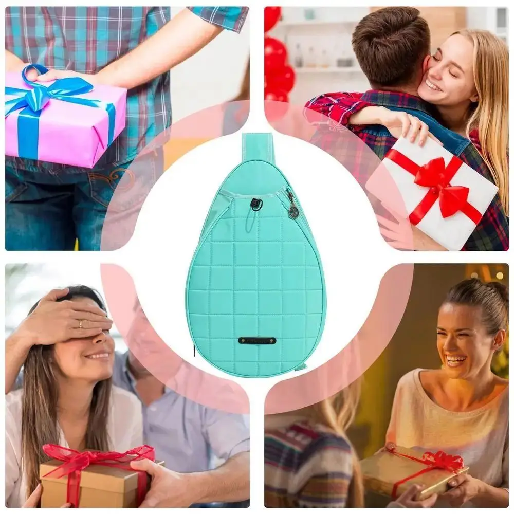 Mochila cruzada de tenis de gran capacidad, cierre de cremallera, impermeable, ligera, con correa ajustable, profesional - imagen 4