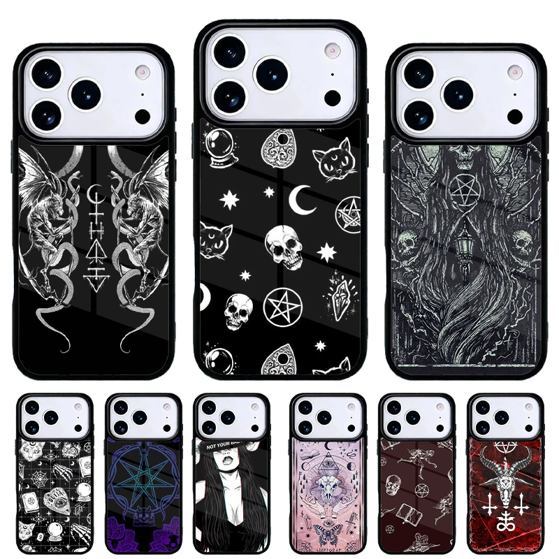 Funda para iPhone con diseño gótico bruja - Carcasa trasera satánica