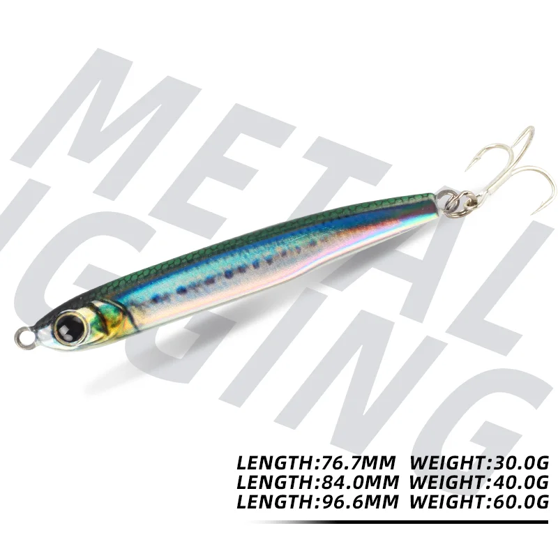 Plantilla de Metal Magic Works para cebos de peces falsos de mar, 30g, 40g, 60g, cebo Artificial, señuelo de Jigging, perca de pesca profesional, señuelos de trucha - imagen 3