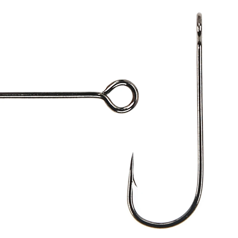 PEAK 20 unids/lote anillo de ojos grandes pesca anzuelos de gusano suave acero alto en carbono anzuelos súper cerradura anzuelos señuelo aparejos de pesca - imagen 2