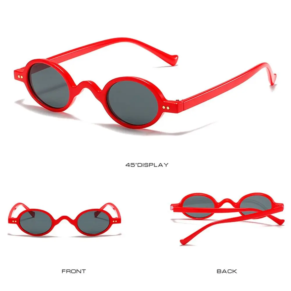 Gafas de sol de viaje Punk UV400 Gafas de sol redondas Gafas de sol ovaladas Montura pequeña
