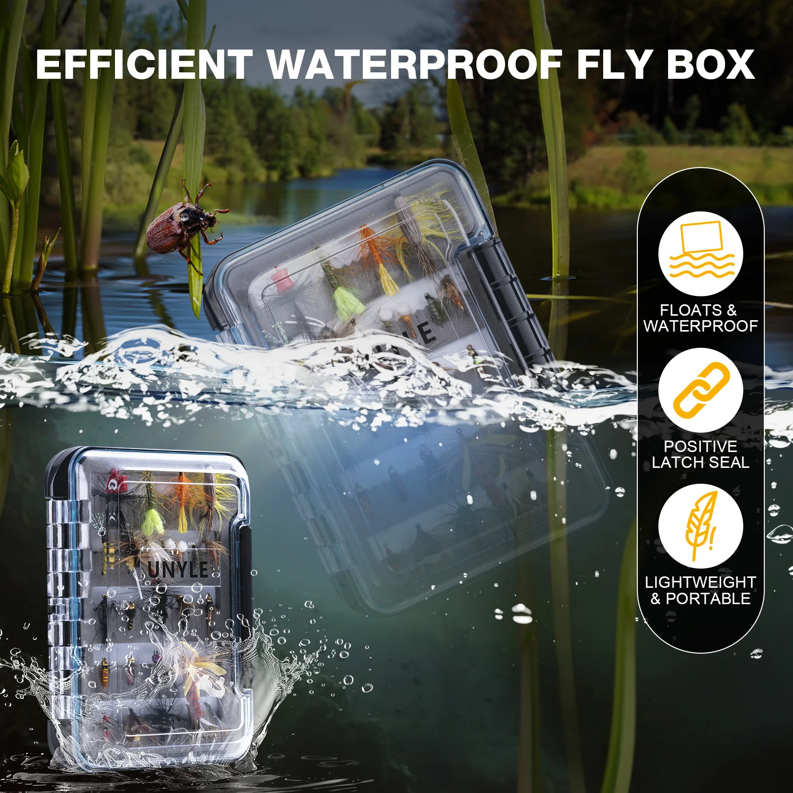 Goture-Juego de Señuelos de Pesca con moscas de insectos, anzuelo de acero rico en carbono, mariquita, mosca seca, serpentina de pesca, atado, cebos artificiales - imagen 5