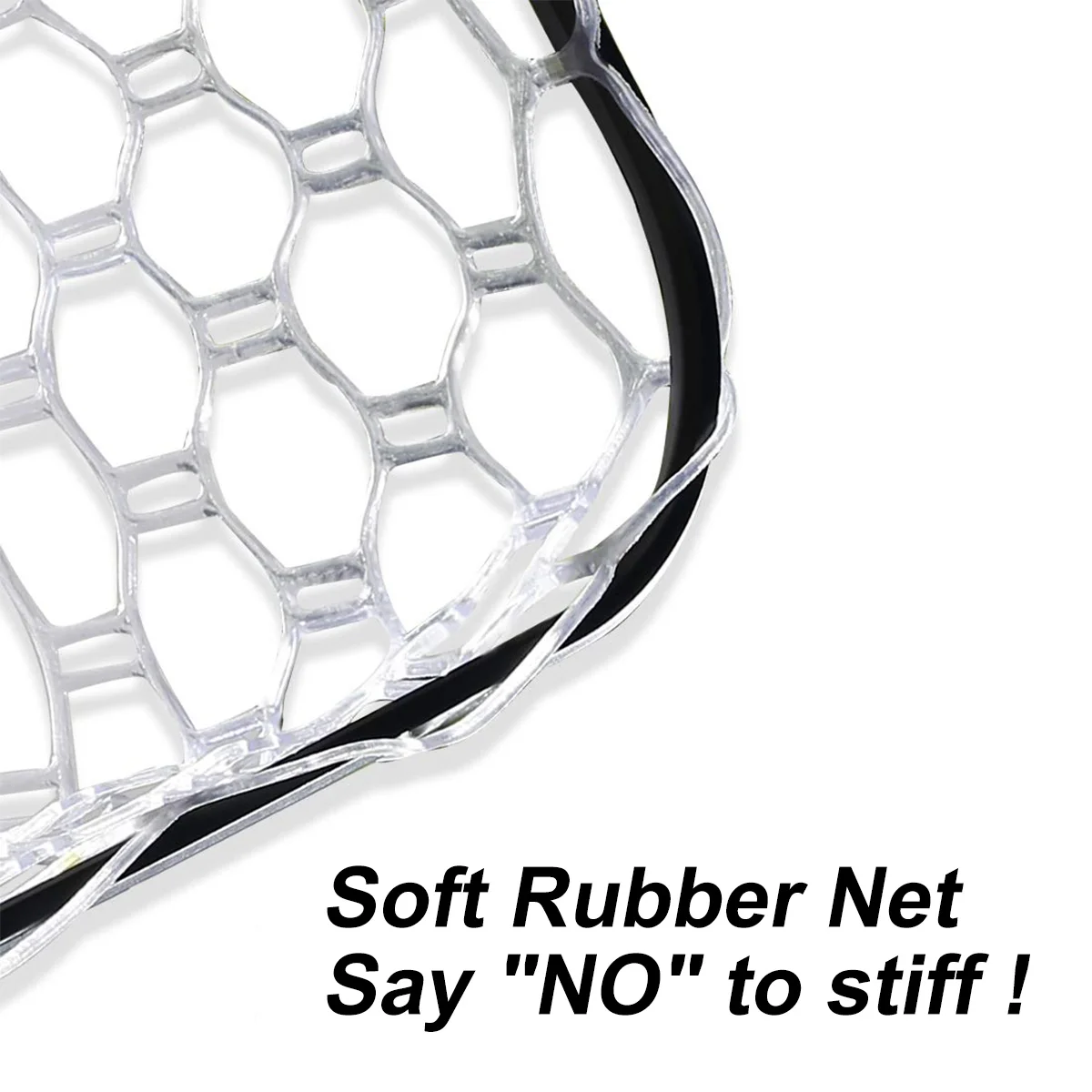 SANLIKE-red de pesca plegable de 0,85 m, poste plegable, cubierta de goma, para agua dulce y salada, para captura de carpa - imagen 4