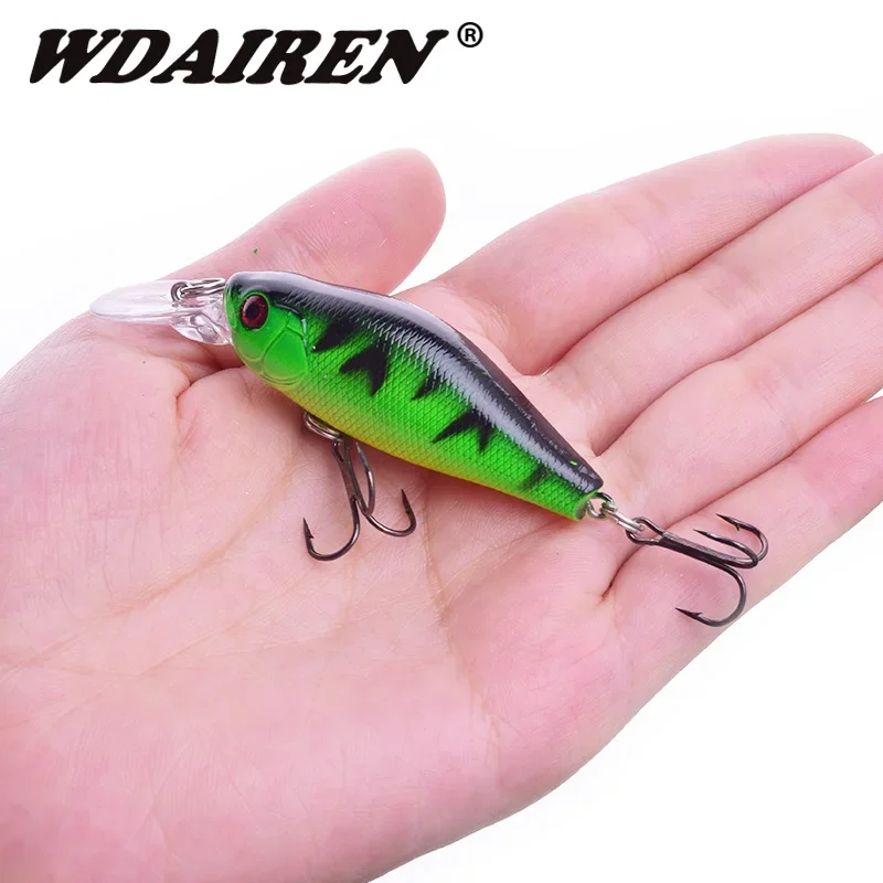 1 Pc Topwater Crankbait 7cm 7g Minnow Wobblers señuelo de Pesca cebo de plástico Artificial para lubina rayada carpa Pesca aparejos de Pesca - imagen 5