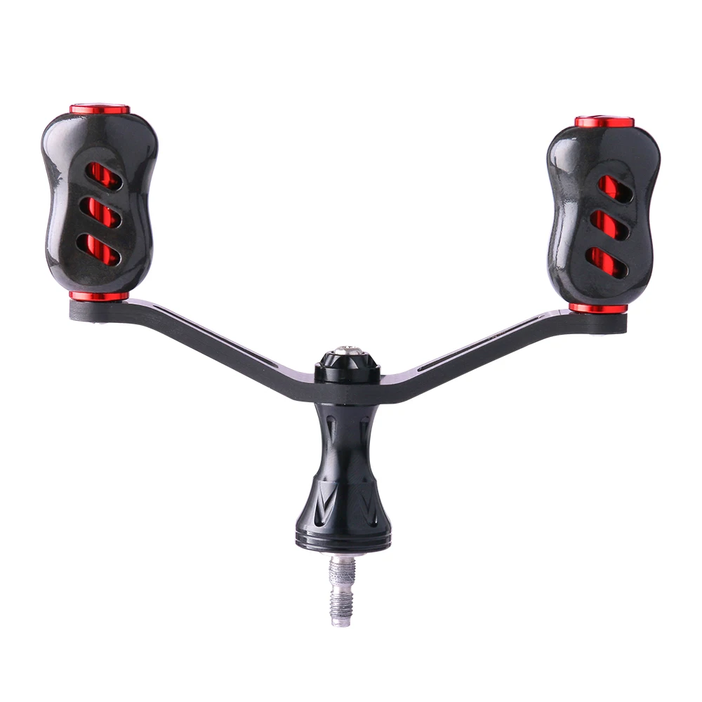 Mango de doble agarre de carbono DEUKIO para marca S/D, perillas de carrete de pesca giratorio con rodamientos, modificación de doble manija de carrete de pesca - imagen 5