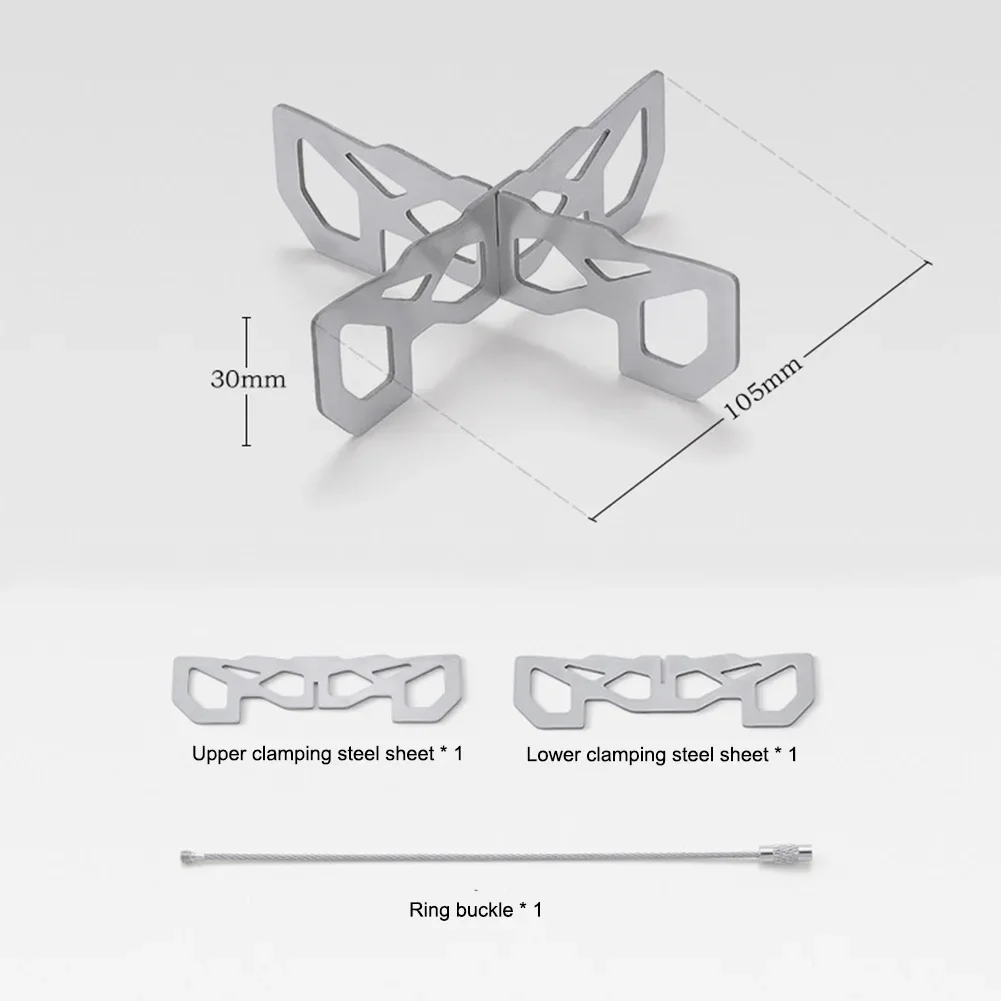 Mini hornillo de Alcohol de acero inoxidable, soporte cruzado para cocina resistente, ultraligero, para acampar al aire libre, 1/2 piezas - imagen 5