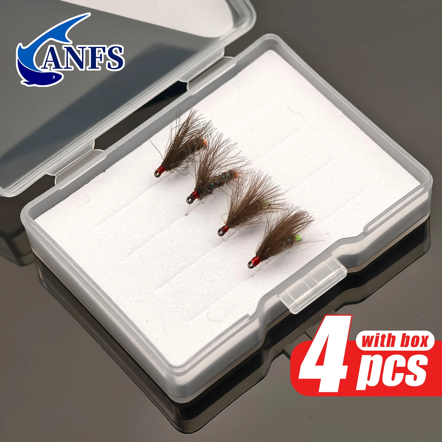 ANFS Moscas CDC Sedge para Pesca a Mosca – Egg Laying Rusty - imagen 4