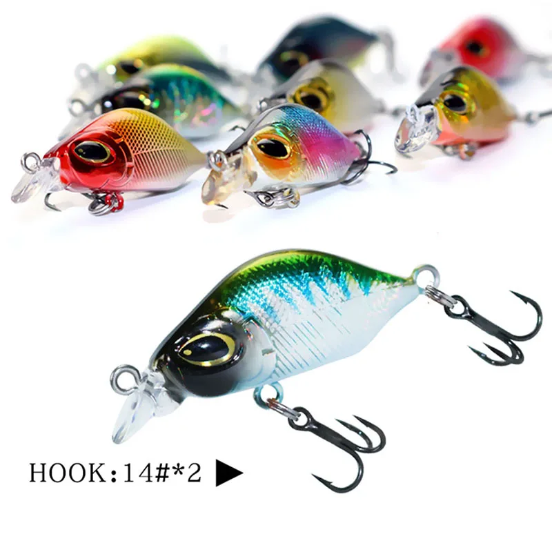 HISTOLURE-SEÑUELOS DE pesca de trucha, aparejos de anzuelos con manivela VIB Minnow, 3cm, 3,0g - imagen 5