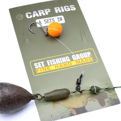 Accesorios de carpa para aparejo de pelo con mangas de tubo y cuentas de tope