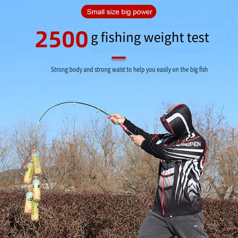Carbon Fiber Rod Superhard Boat Ice Fly Lure Fishing Rod With High Quality Fishing Reel Fishing Tackle set De Pesca 1.6m Length - imagen 2