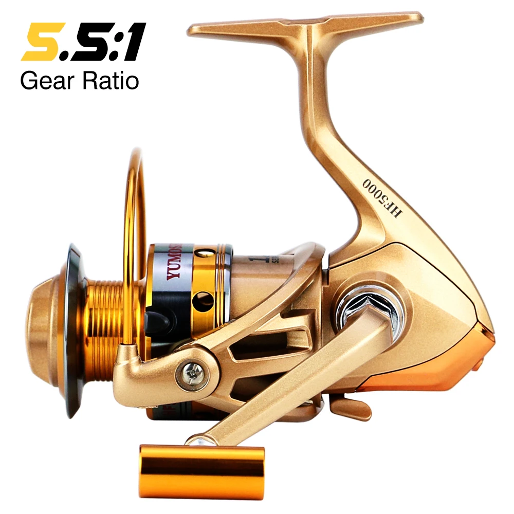 Carrete giratorio 12BB para Pesca, accesorio de arrastre máximo de 10KG, superligero, relación de transmisión 5,5: 1, con carrete de aluminio para Lucio, trucha y Pesca - imagen 3