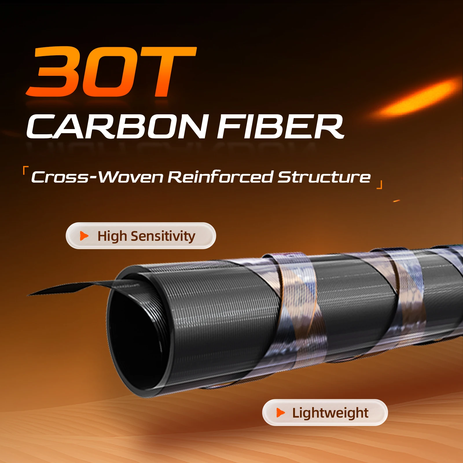 HANDING 78g Micro BFS caña de pescar caña de pescar de carbono peso del señuelo 1-8g FUJI ® Anillos guía O+A UL/L Power para caña de pescar de trucha BFS - imagen 4