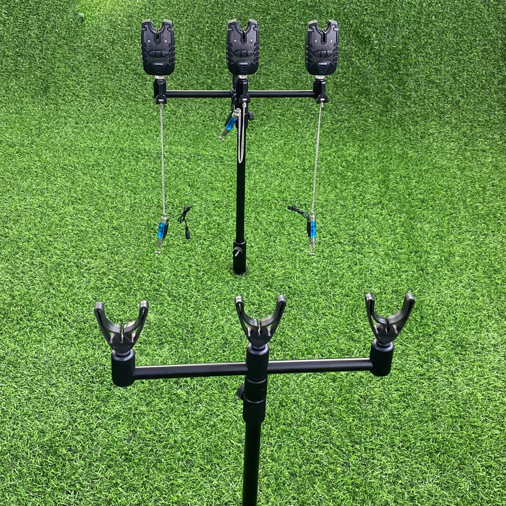 Juego de alarma de mordedura de pesca de carpa y Swingers, soporte de vaina de caña de pescar, palo de banco, barra de zumbido, equipo de pesca de carpa - imagen 3