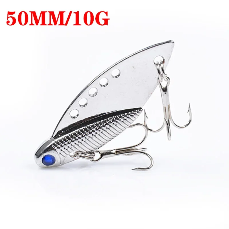 Señuelos VIB de Metal, 5cm, 11g, cuchara con vibraciones vívidas, cebo de pesca, lubina, cebo duro Artificial, señuelo de cigarra, cebo VIB, ojos 3D, 1 ud.