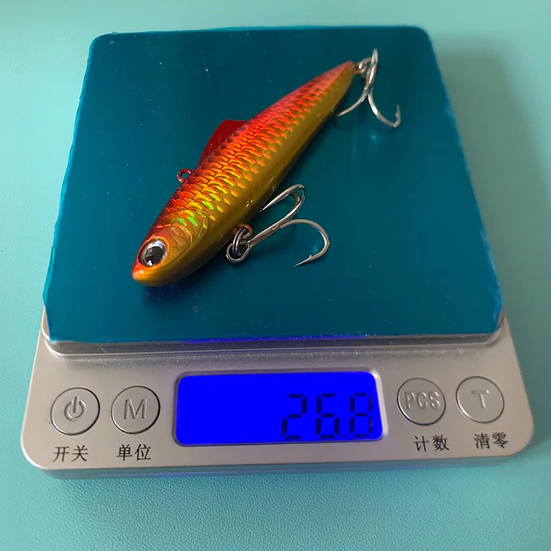 Testar-señuelo de Pesca de 85MM y 26G, Wobblers de vibración Artificial, láser VIB, cebo duro de hielo para invierno - imagen 4