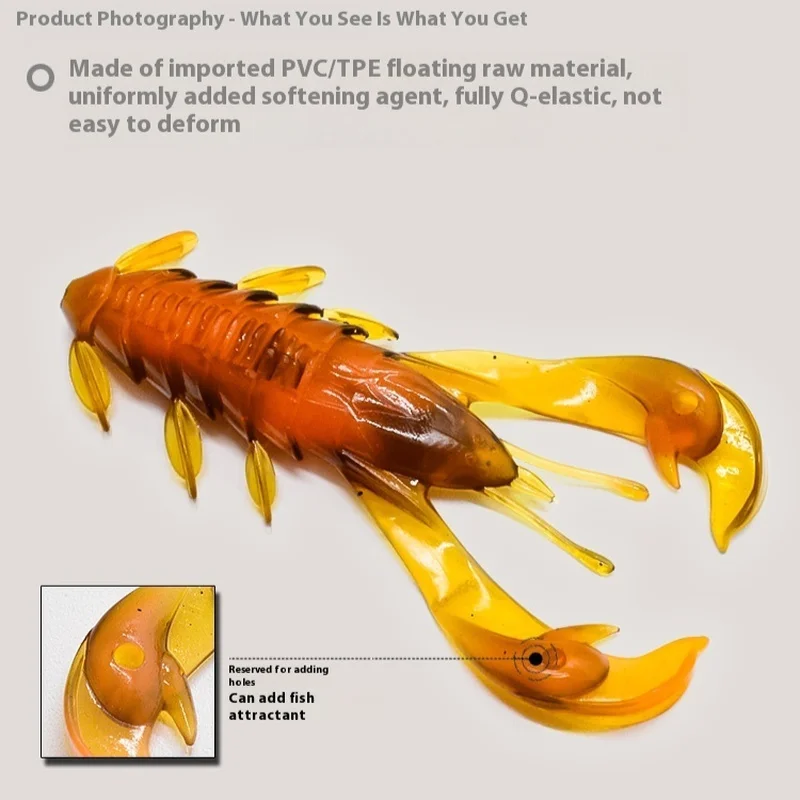 LUREPEAK Camarones Flotantes de Vinilo – Ned Rig Texas - imagen 5