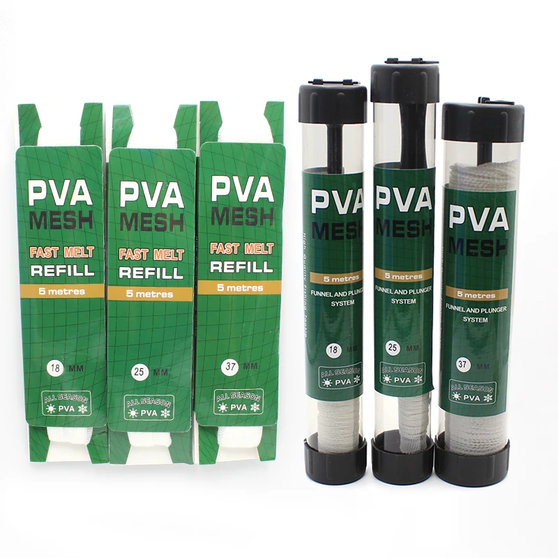 Tubo de malla PVA + 3 PVA de recarga, bolsa de Boilies de cebo de pesca de carpa, malla PVA Soluble en agua para carpa, alimentador grueso, aparejos de pesca, 1 ud. - imagen 3