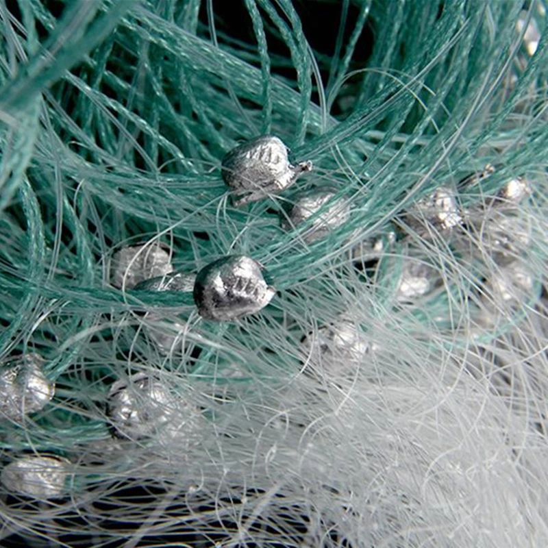 Red de pesca de una sola capa con trampa flotante para peces de río, Material de nailon, red de enmalle finlandesa, longitud 45 metros de alto 1,2 metros - imagen 5