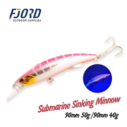 FJORD pececillo pesado 90S 40g 50g señuelo de pesca de mar de agua salada tiro submarino cebo Artificial profesional accesorios de pesca