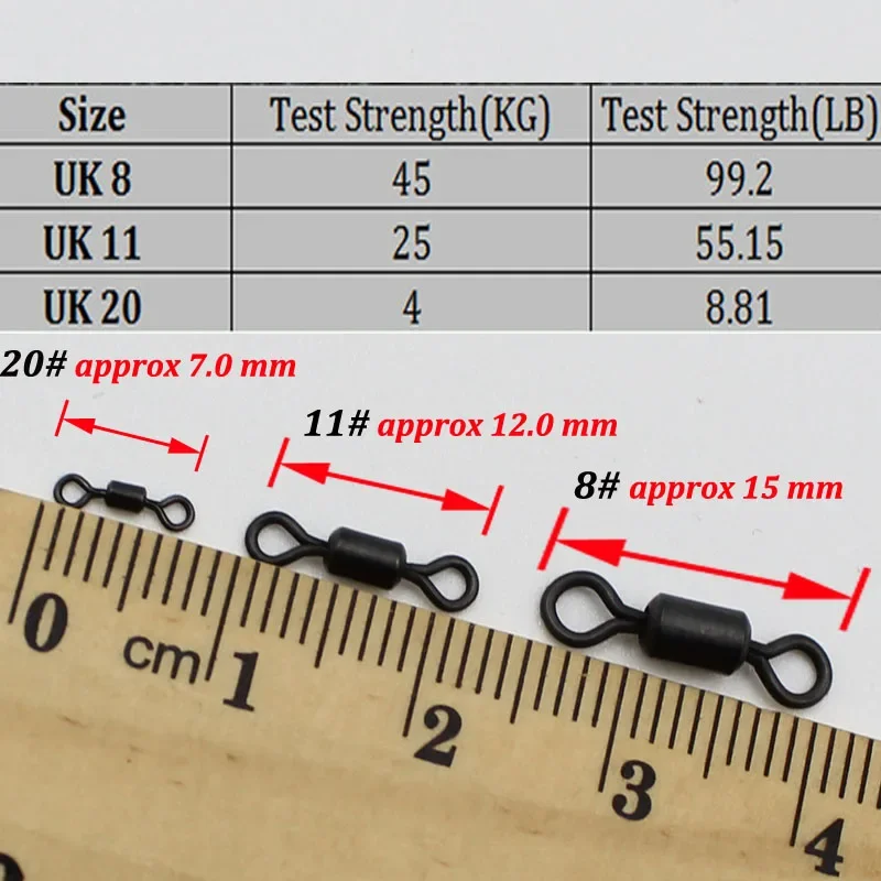 40 Uds Micro giratorios plataforma giratoria para d-rig Ronnie Chod aparejos para correr ganchos para Boilies accesorios de pesca de carpa aparejos - imagen 2
