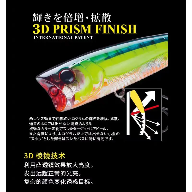 Japón Youzhu YO-ZURI sistema de superficie de agua escalada de ondas refracción de prisma 3D R1101 señuelo cebo falso cebo duro - imagen 3