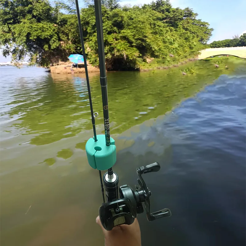 JOOYOO-Dispositivo de varilla colgante multifuncional de 2 piezas, hebilla de barra de bloqueo, accesorios de equipo de pesca, Clips luminosos para caña de pescar con mosca - imagen 3