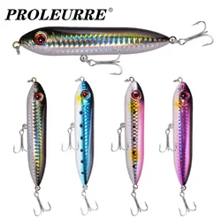 Señuelo de pesca con lápiz Topwater, 9cm, 12g, Wobblers, sonajero, caminar para lubina, bagre, aparejos de pesca, cebo duro Artificial, 1 ud.