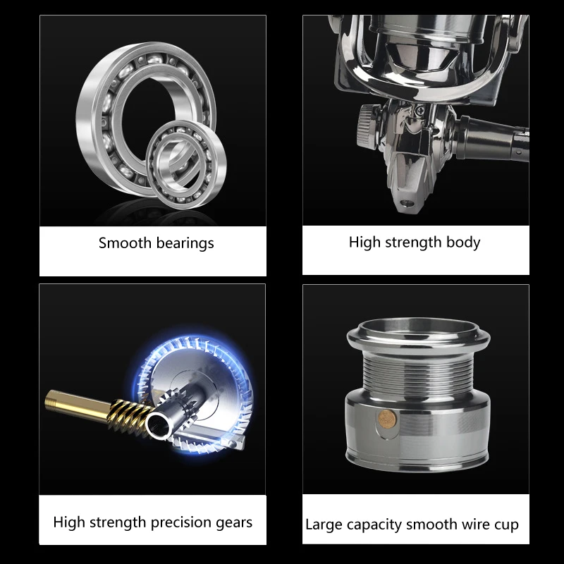 Carrete de pesca de agua salada anticorrosión, totalmente metálico, 5,2: 1, 13 + 1bb, Súper suave, de aluminio, poco profundo, giratorio, baitcasting - imagen 5