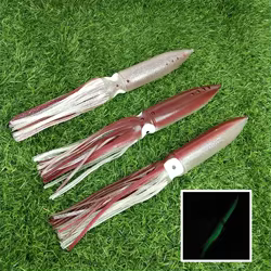 Señuelo blando de pesca biónico, 3 uds., 65g, gran juego, pulpo, pesca en aguas profundas, cebo Wobbler, falda de calamar, plantillas Wobbler, señuelo de atún de pesca suave