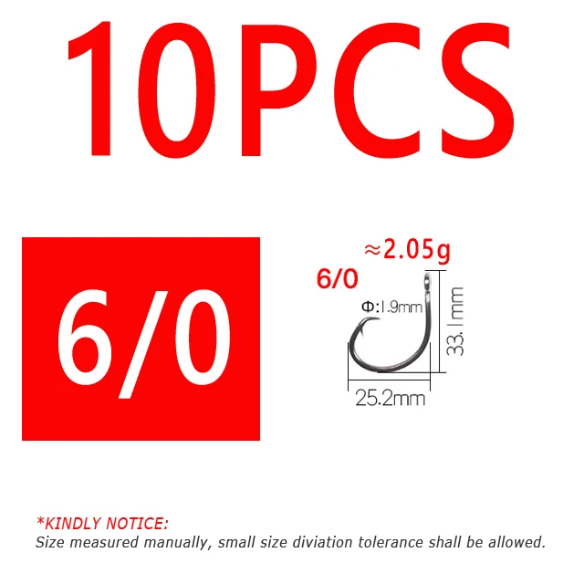 10PCS Size 6l0