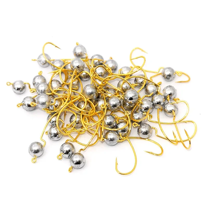 Jig Mini anzuelo con cabeza de plomo, 1g/2g/3g, 10 unids/lote, anzuelo de pesca en roca, plantilla de señuelo, anzuelo de Grank, accesorios de aparejos de pesca de gusano suave - imagen 3