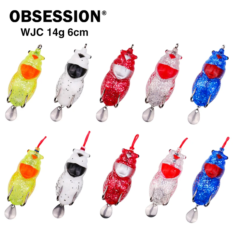 Obsession WJC Thunder Frog – Señuelo de rana realista con doble anzuelo