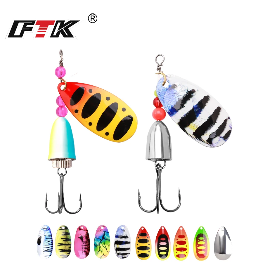 FTK-cebo para trucha, 4,8g/7,8g/8,3g/9,3g/12,1g/12,5g, señuelo de Pesca con cuchara de Metal, Wobbler, fundición, aparejos de Jigging, accesorios, Chub de Pesca