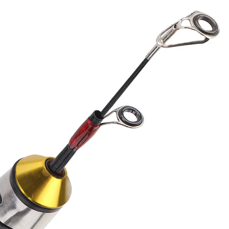 Caña de pescar portátil de hielo para invierno, cañas de pescar giratorias de fundición, 3 secciones, 60cm - imagen 3