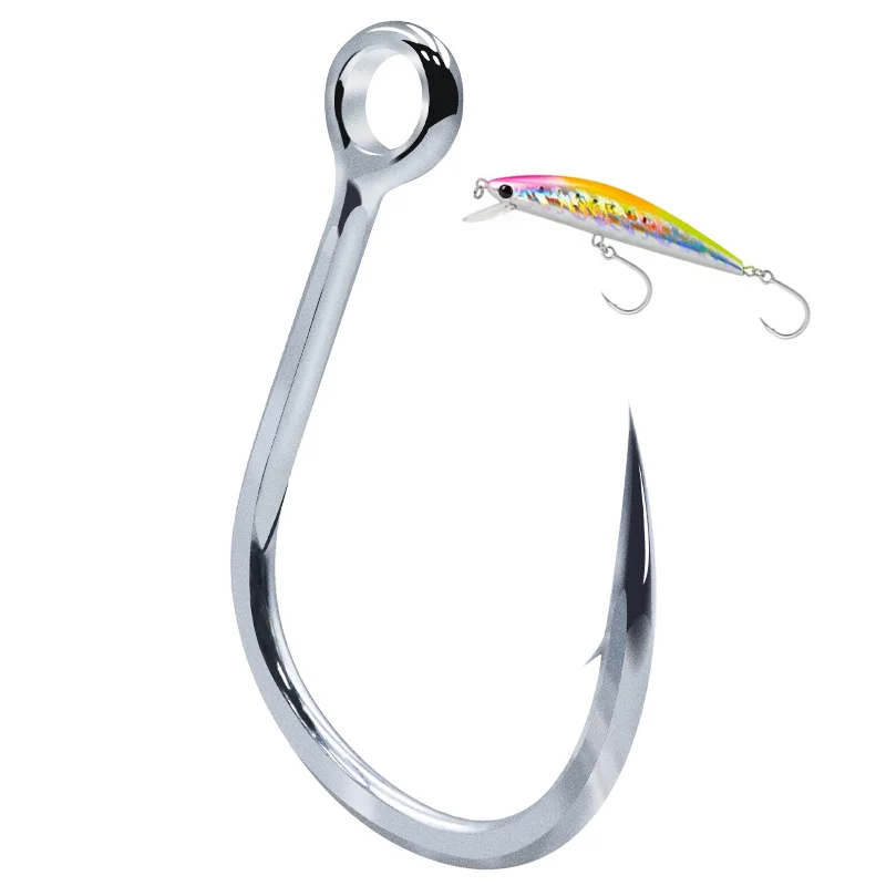 ZYZ 5 ~ 10 unids/lote gancho de señuelo individual 4 # -13/0 #   Ganchos de asistencia Fakebait con revestimiento antioxidante para agua salada, 12 tamaños, Bkk 8095 - imagen 5