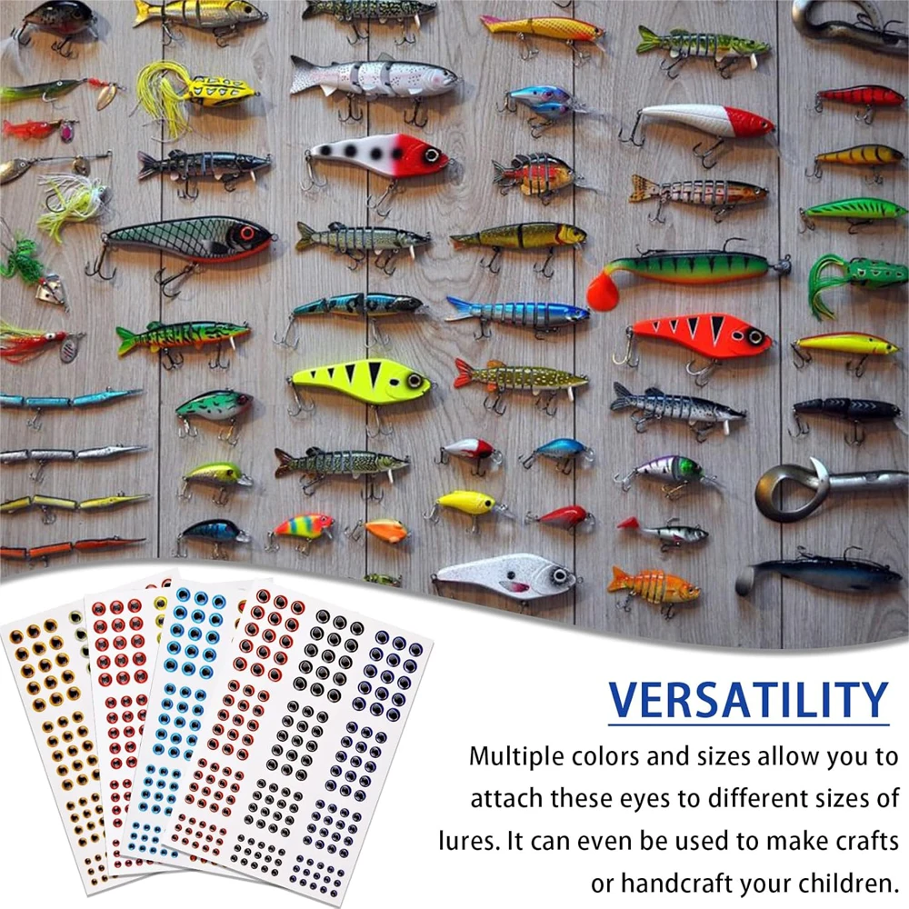 732 Uds. Ojos de pesca para señuelos, ojos de pez holográficos, Kit de fabricación de cebo de pesca, Material de atado de moscas, aparejos de pesca - imagen 5