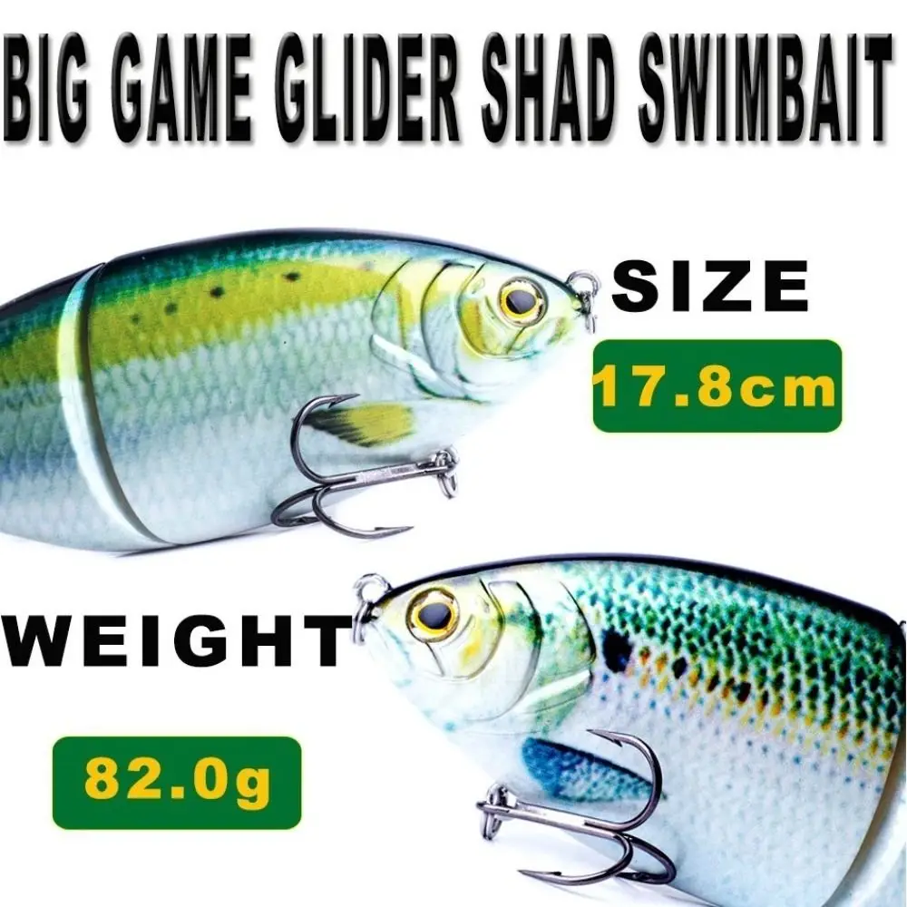 Nuevo 178mm 81g cebo giratorio de trucha realista señuelo de pesca de mar Luya 2 secciones Mini señuelo de pesca - imagen 5