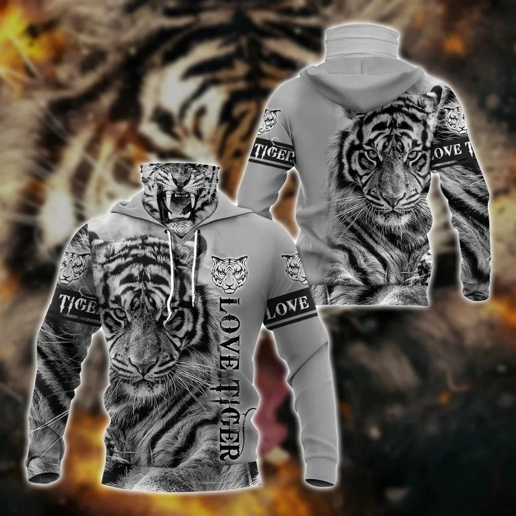 Tigre y Brasil escudo de armas 3D impreso hombres adultos cuello polaina Sudadera con capucha invierno Unisex Casual cálido grueso Sudadera con capucha con máscara ZZ09