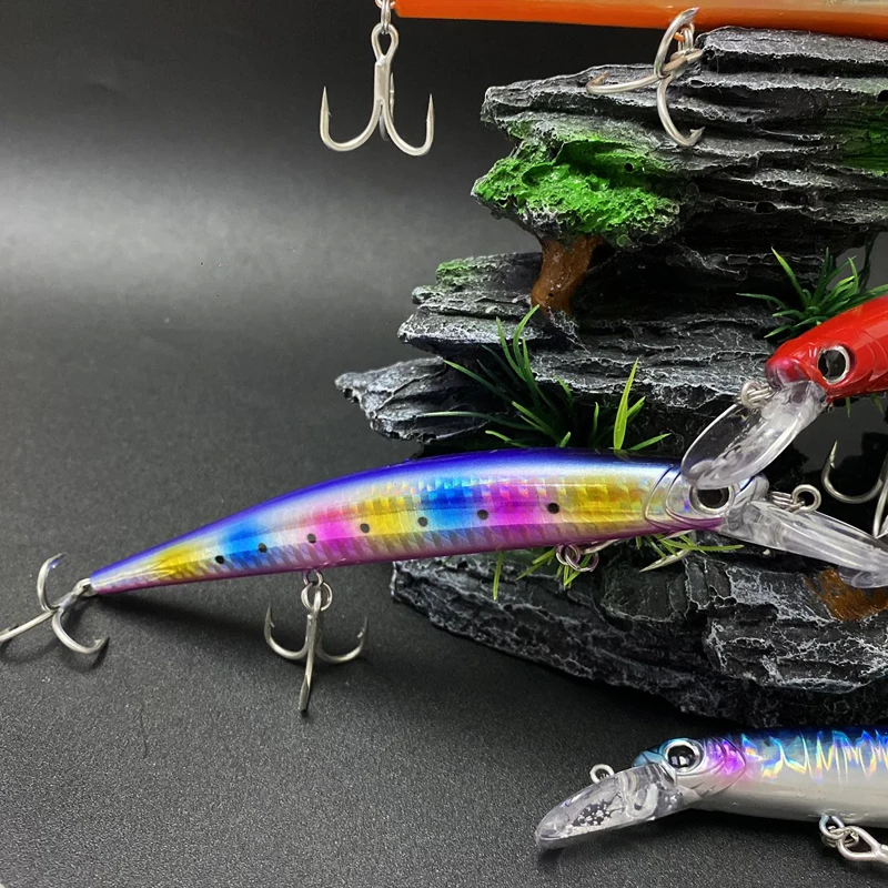 130mm 19,8g pececillo flotante Casting Chatterbait Topwater carpa de agua de mar Peche trucha señuelo Isca Pesca Wobbler cebo Artificial 9013 - imagen 5