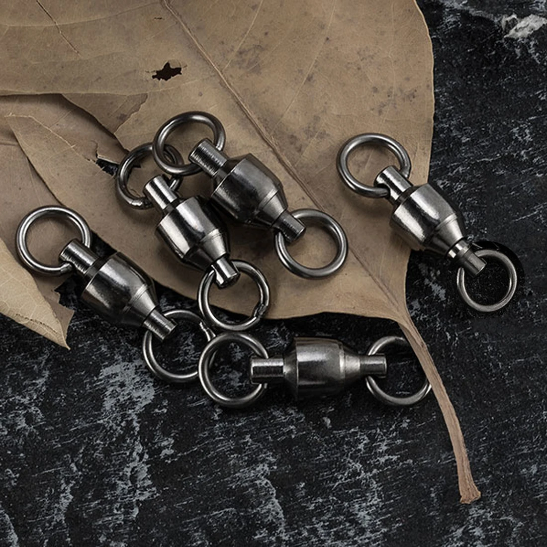 9KM 10 Uds rodamiento de bolas pesca giratorio conector de acero inoxidable pesca en agua dulce y salada para curricán - imagen 5