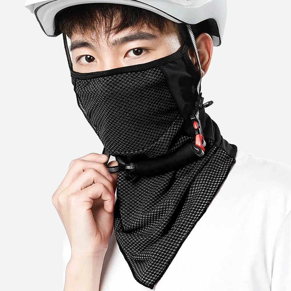 Mascarilla deportiva de seda de hielo para hombre y mujer, máscara de media cara con elásticos para las orejas, protección solar contra el polvo, ideal para ciclismo y motocicleta, Verano - imagen 4